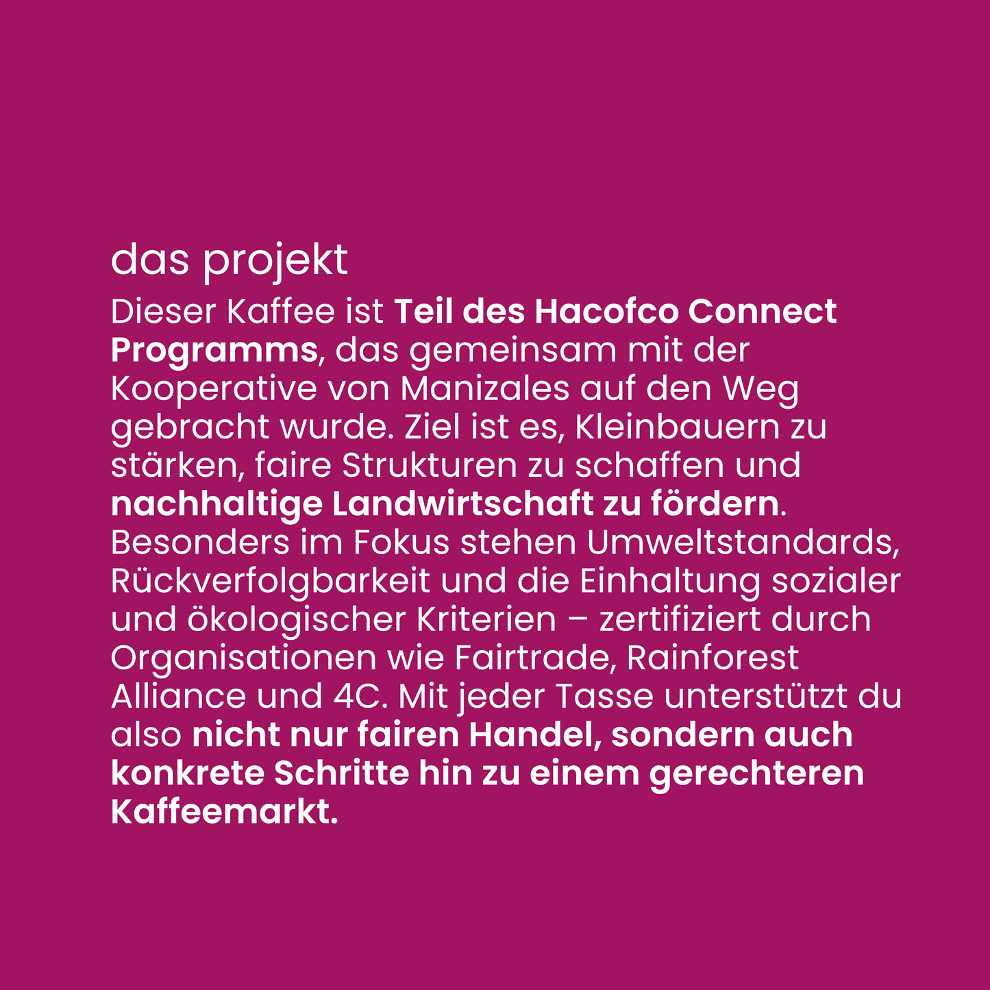 Kolumbien Projektkoffie Nr. 7